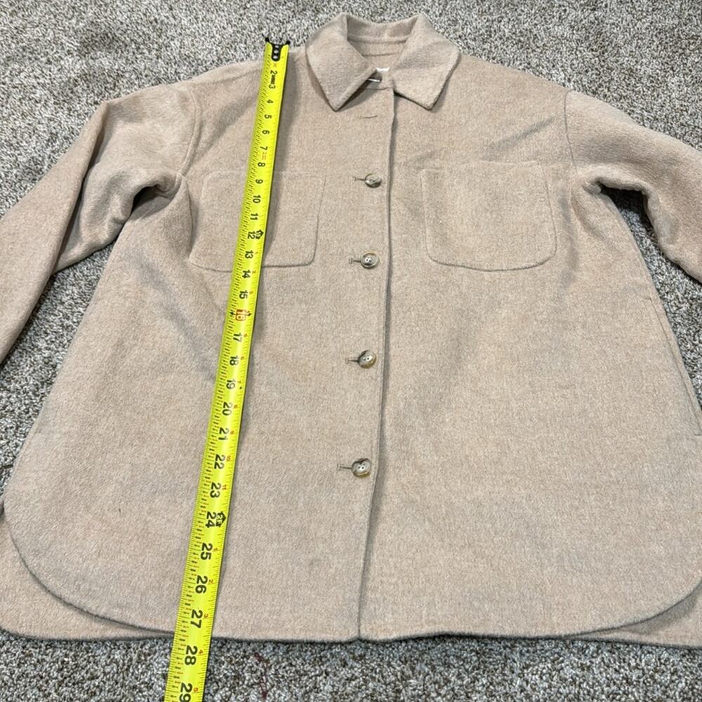 MADEWELL Women's Double-Faced Long Shirt-Jacket Size XS In Maple Oatmeal… - Picture 10 of 13